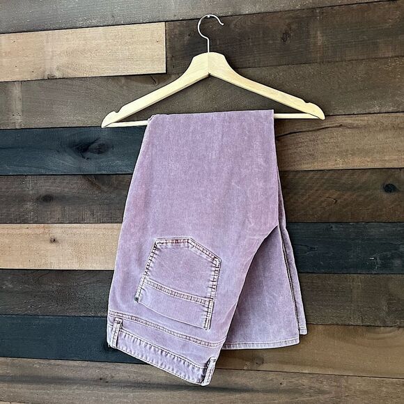 90s Eddie Bauer Light Purple Corduroy Bootleg Women’s Pants Size 14P - Picture 1 of 8